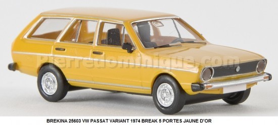 VW PASSAT VARIANT 1974 BREAK 5 PORTES JAUNE D'OR