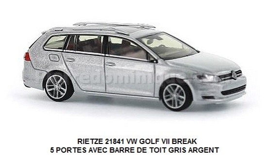 *PROMOS* - VW GOLF VII BREAK 5 PORTES AVEC BARRE DE TOIT GRIS ARGENT DE 2013