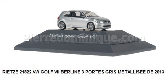  VW GOLF VII BERLINE 3 PORTES GRIS METALLISEE DE 2013