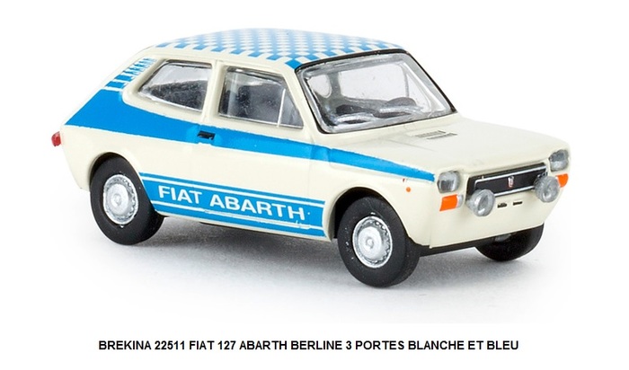FIAT 127 ABARTH BERLINE 3 PORTES BLANCHE ET BLEU