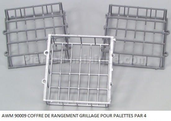 COFFRE DE RANGEMENT GRILLAGE POUR PALETTES PAR 4