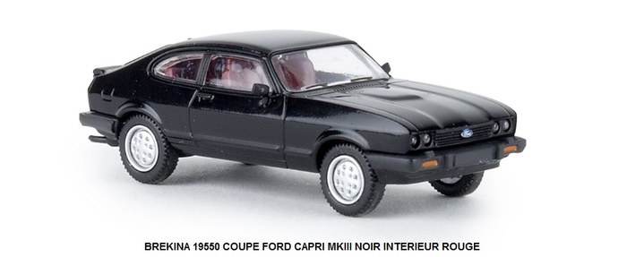 *PROMOS* - COUPE FORD CAPRI MKIII NOIR INTERIEUR ROUGE