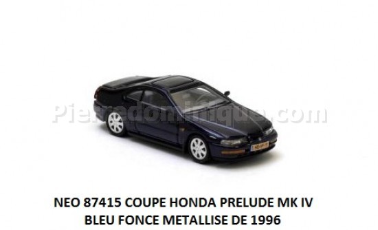 COUPE HONDA PRELUDE MK IV BLEU FONCE METALLISE DE 1996