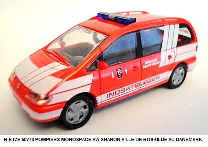 POMPIERS MONOSPACE VW SHARON VILLE DE ROSKILDE AU DANEMARK