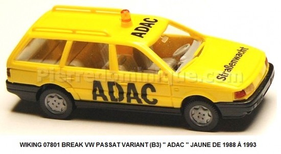 BREAK VW PASSAT VARIANT (B3) '' ADAC '' JAUNE DE 1988 Ã€ 1993