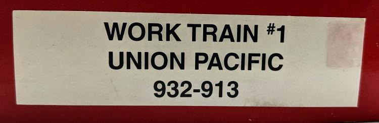 WORK TRAIN #1 - UNION PACIFIC - RAME COMPLETE