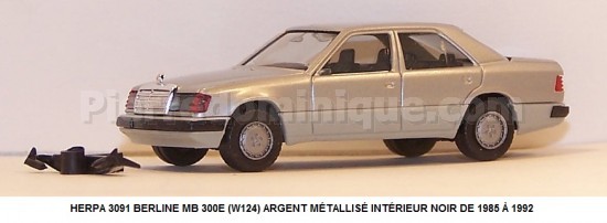 BERLINE MB 300E (W124) ARGENT MÉTALLISÉ INTÉRIEUR NOIR DE 1985 Ã€ 1992