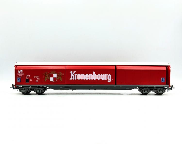 WAGONS COUVERTS LONG A PORTES LATERALES \\\'\\\'KRONENBOURG\\\'\\\' SNCF