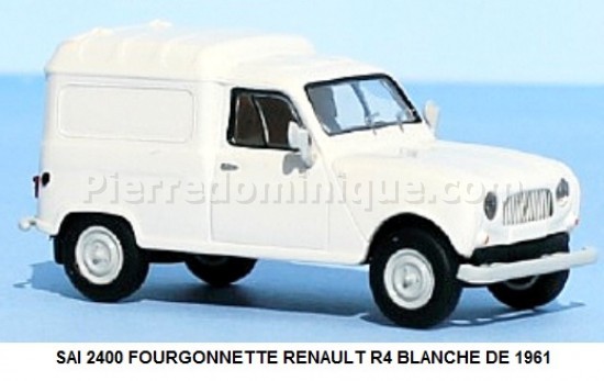  FOURGONNETTE RENAULT R4 BLANCHE DE 1961