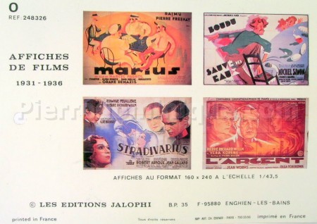 QUATRE AFFICHES DE CINEMA 1931-1936