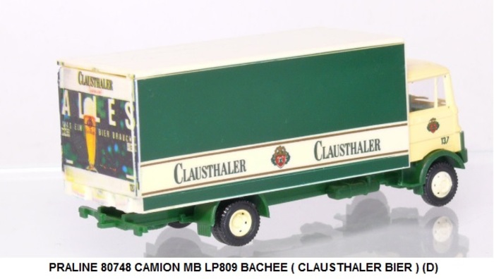 CAMION MB LP809 BACHE ( CLAUSTHALER BIER ) (D)