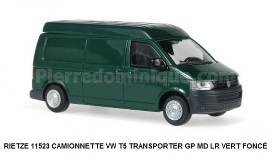 *PROMOS* - CAMIONNETTE VW T5 TRANSPORTER GP MD LR VERT FONCÉ