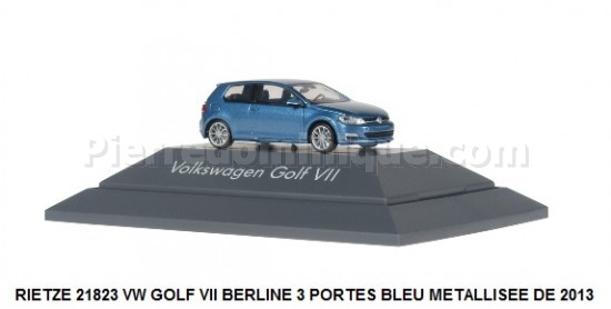 *PROMOS* -  VW GOLF VII BERLINE 3 PORTES BLEU  METALLISEE DE 2013