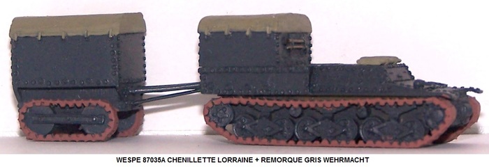 CHENILLETTE LORRAINE + REMORQUE GRIS WEHRMACHT