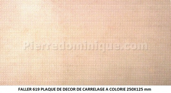 PLAQUE DE DECOR DE CARRELAGE A COLORIE  250X125mm