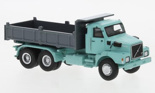  CAMION VOLVO N10 BLEU TURQUOISE A BENNE BASCULANTE GRISE CHASSI BLEU TURQUOISE