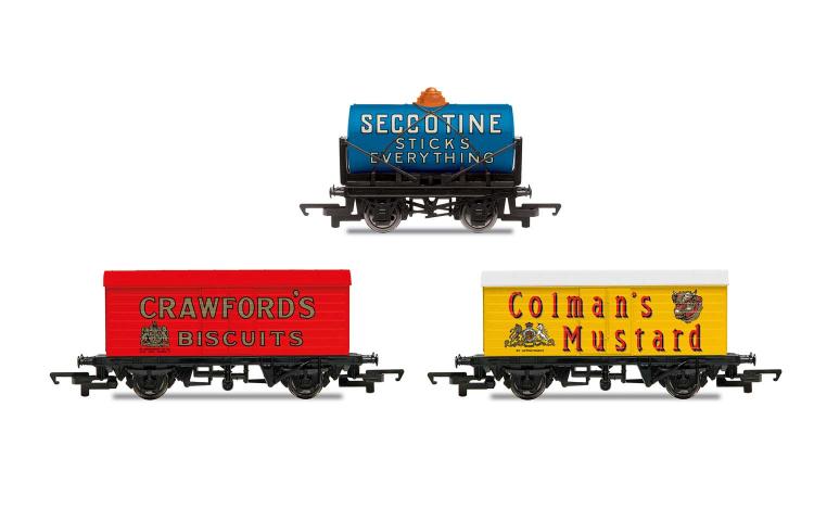 LOT DE 3 WAGONS RETRO ( SECCOTINE / CRAWFORD'S BISCUITS / COLMAN'S MUSTARD )