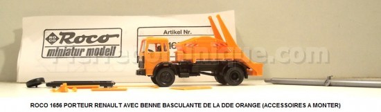 PORTEUR RENAULT AVEC BENNE BASCULANTE DE LA DDE ORANGE (ACCESSOIRES Ã€ MONTER)