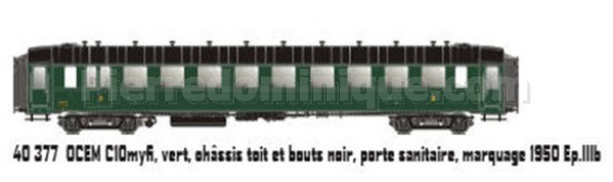 VOITURE VOYAGEUR OCEM C10myfi SNCF