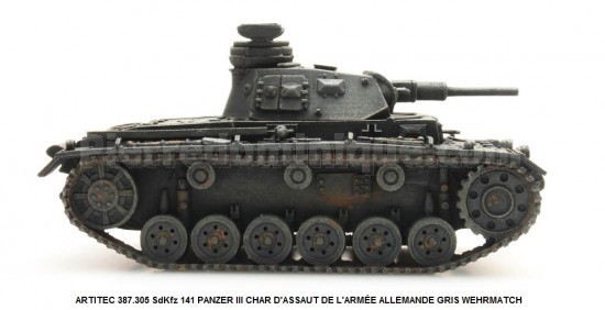 SdKfz 141 PANZER III CHAR D'ASSAUT DE L'ARMÉE ALLEMANDE GRIS WEHRMATCH