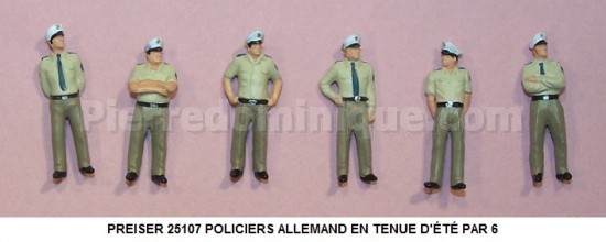  POLICIERS ALLEMAND EN TENUE D'ÉTÉ PAR 6