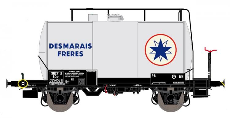 WAGON CITERNE DESMARAIS FRERES SNCF