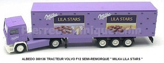 TRACTEUR VOLVO F12 SEMI-REMORQUE " MILKA LILA STARS "