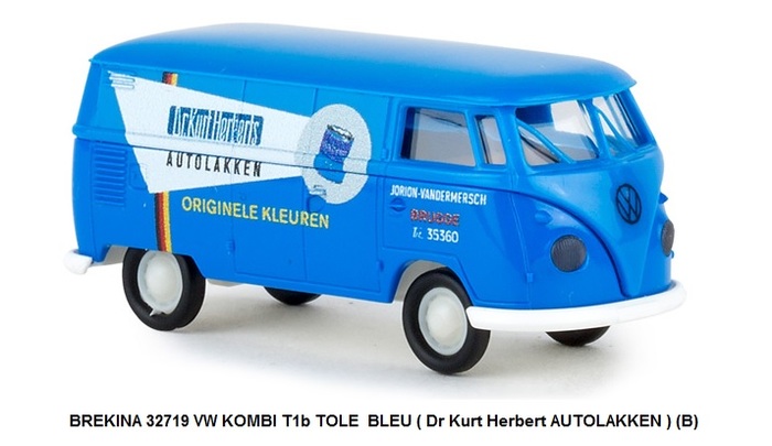 VW KOMBI T1b TOLE BLEU ( Dr Kurt Herbert AUTOLAKKEN ) (B)