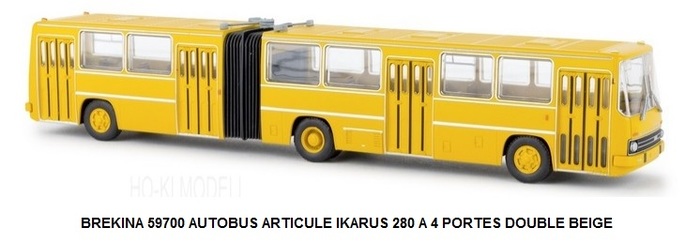 AUTOBUS ARTICULE IKARUS 280 A 4 PORTES DOUBLE BEIGE