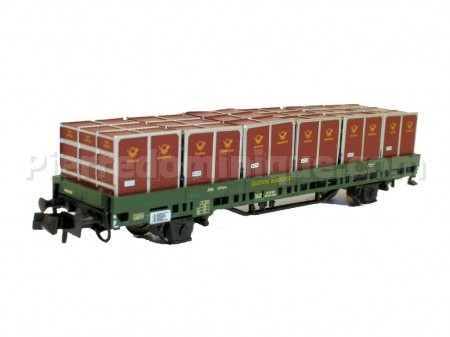 WAGONS PLAT AVEC CHARGEMENT CONTENEURS DEUTSCHE BUNDESPOST