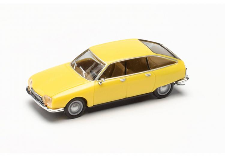 BERLINE CITROEN GS DE 1977 JAUNE PRIMROSE INTERIEUR MARRON