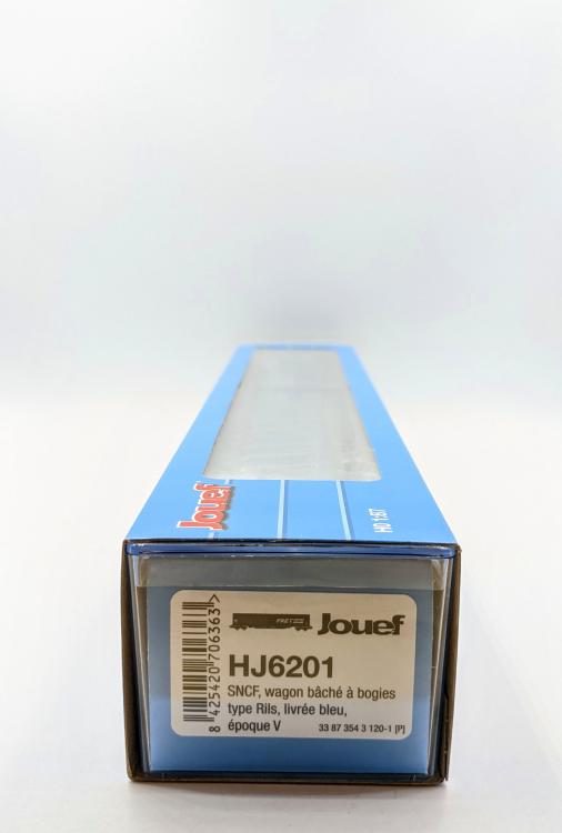 WAGON BACHE A 4 ESSIEUX RILS BLEU FRET SNCF