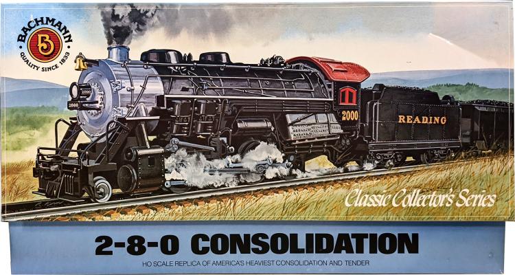 LOCOMOTIVE A VAPEUR 2-8-0 CONSOLIDATION GREAT NORTHERN 1257 AVEC TENDER + FUMIGENE