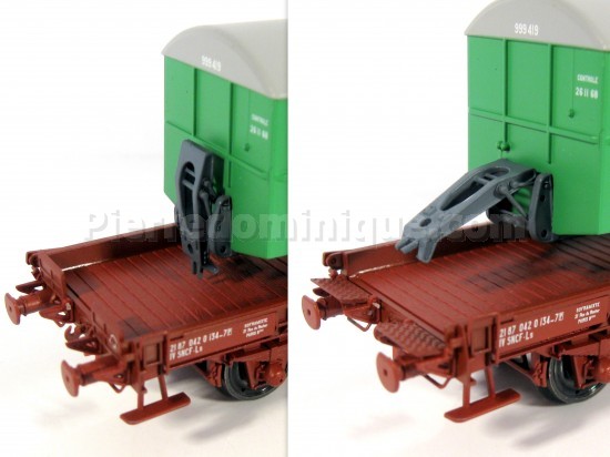 WAGON PLAT UFR SNCF + REMORQUE