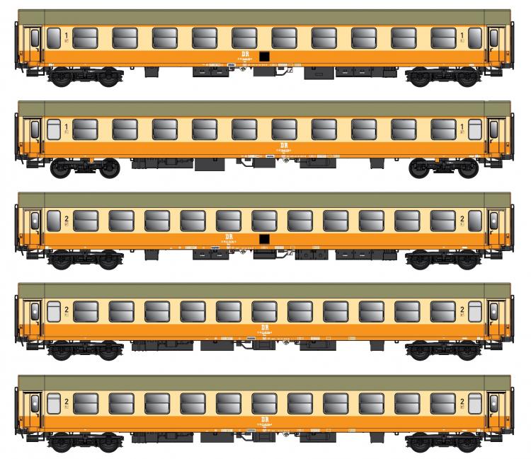 SET DE 5 VOITURES VOYAGEURS STADT EXPRESS DR