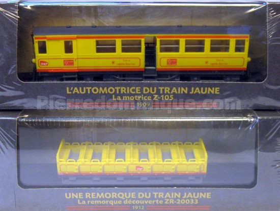 AUTORAIL DU TRAIN JAUNE AVEC REMORQUE DECOUVERTE SNCF