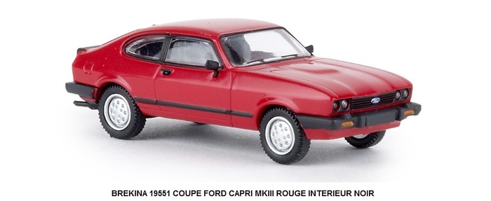 COUPE FORD CAPRI MKIII ROUGE INTERIEUR NOIR