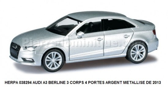 AUDI A3 BERLINE 3 CORPS 4 PORTES ARGENT METALLISE DE 2013