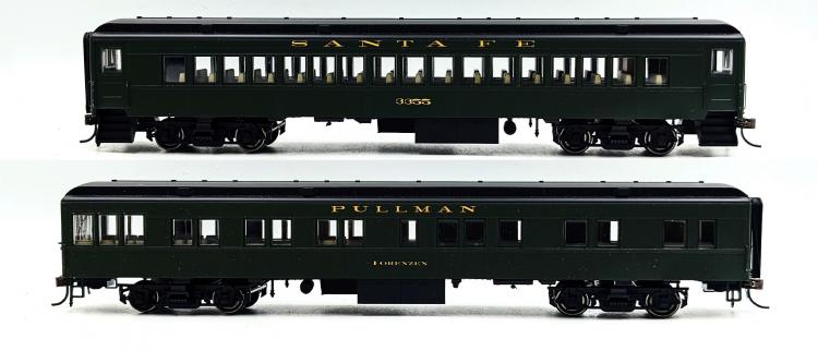 SET DE 4 ELEMENT SANTA FE - VOITURE VOYAGEURS + FOURGON BAGAGES