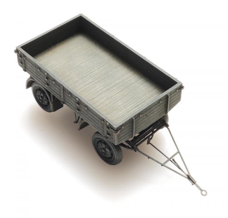 REMORQUE 2 ESSIEUX E3 3T GRISE DE L ARMEE ALLEMANDE