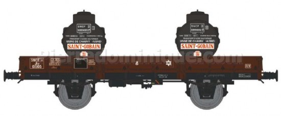 WAGON PLAT OCEM 29 + CITERNES SAINT GOBAIN