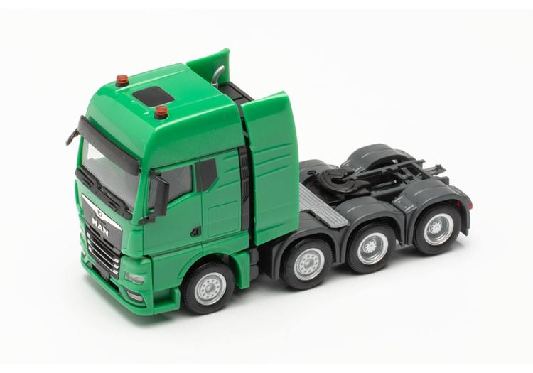 TRACTEUR MAN TGX GX 4 ESSIEUX VERT CHARGE LOURDE AVEC SUSPENSION PNEUMATIQUE
