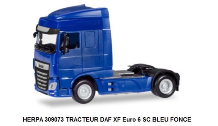 TRACTEUR DAF XF Euro 6 SC BLEU FONCE