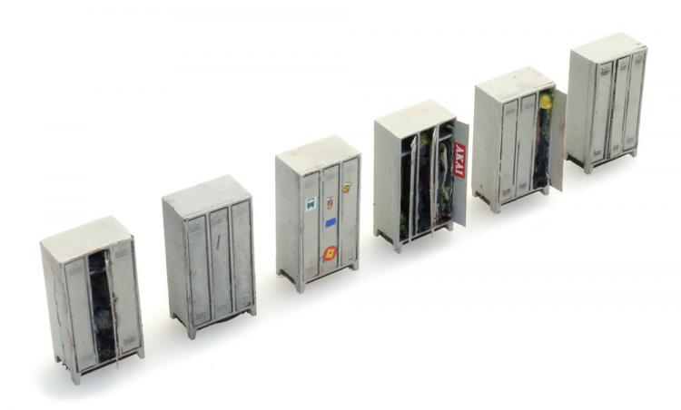 VESTIAIRE 3 CASIERS METALIQUE - 6 ELEMENTS