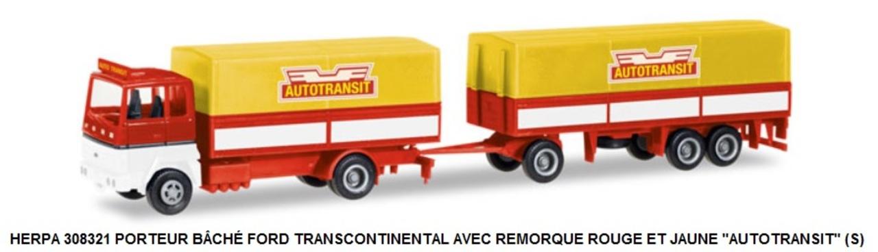 Tekno Newexco Ford Transcontinental Tarpaulin Semitrailer 2axle 84844 | - Boutique en ligne de modèles de camions et d'engins de chantier