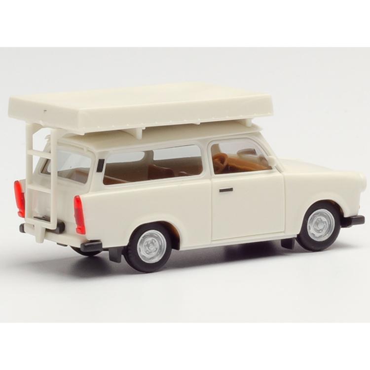 BREAK 3 PORTES TRABANT 601 UNIVERSAL BEIGE CLAIR INTÉRIEUR MARRON AVEC TENTE SUR LE TOIT