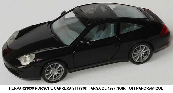 PORSCHE CARRERA 911 (996) TARGA DE 1997 NOIR TOIT PANORAMIQUE