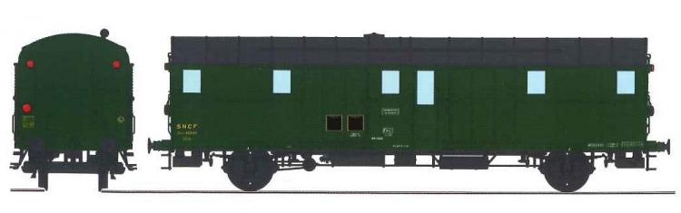 FOURGON OCEM 32 N°49808 SUD OUEST SNCF - AVEC FEUX DE FIN DE CONVOI