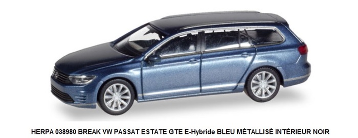 *PROMOS* - BREAK VW PASSAT ESTATE GTE E-Hybride BLEU MÉTALLISÉ INTÉRIEUR NOIR