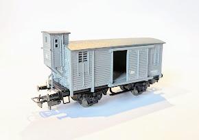 wagon ancien couvert à guérite RENFE BO